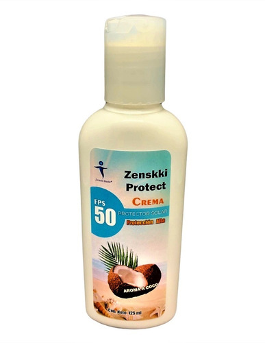 Protector Solar Zenskki Fps 50 Crema Aroma A Coco 125ml 