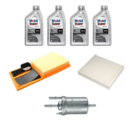 Kit Afinacion Filtros Para Vw Vento 1.6l 5w30 Sintético