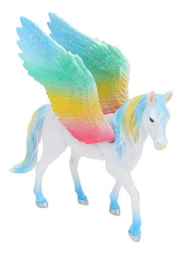 Estatua De Caballo Modelo Animal Pegasus De Color Plástico C