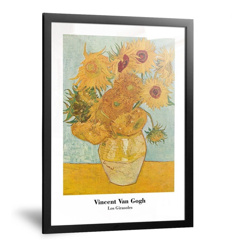 Cuadro Los Girasoles Van Gogh Laminas Arte Enmarcado 20x30cm