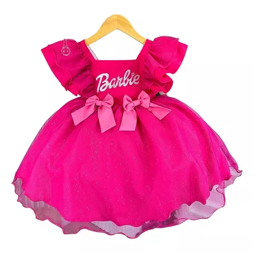 Vestido Barbie Infantil Temático Festa 8-12 Anos