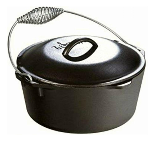 Lodge 5 Quart Cast Iron Dutch Oven Cacerolas (negro, Plata,