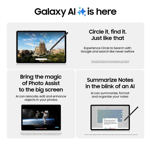 Samsung Galaxy Tab S9 11 128gb Wifi 7 Android Ai Tablet,...
