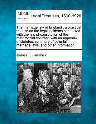 Libro The Marriage Law Of England - James T Hammick