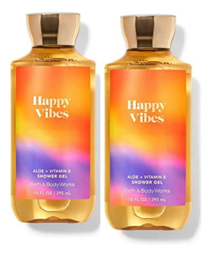 Bath And Body Works Happy Vibes - Juego De Gel De Ducha, 20.