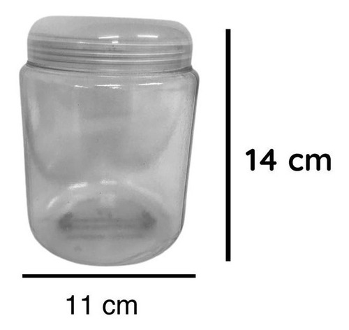 Imagen 2 de 10 de Potes Plasticos 1000 Cc Redondo Pvc X 75 Un.