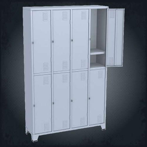 Armario Roupeiro Locker Em Aço 8 Portas Grandes C/sapat