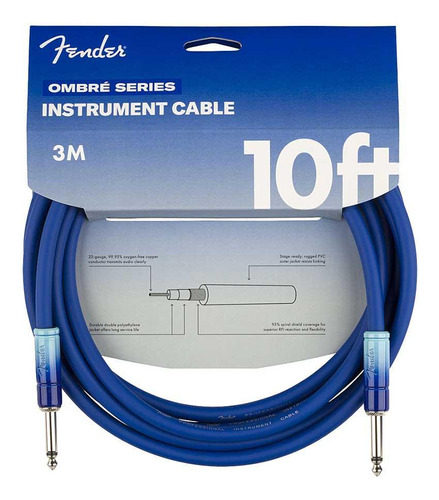 Cabo Fender Ombré Series 3m P10 Azul Belair