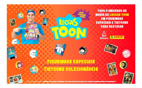 Luccas Neto Álbum De Figurinhas Brochura + 10 Envelopes