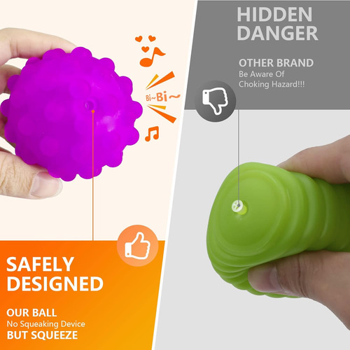 Bolas Sensoriales Para Niños, Juego De 6 Bolas Texturizadas
