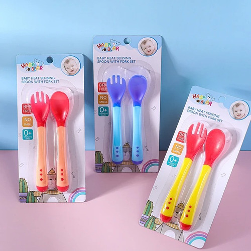 Set 2 Cucharas De Silicona Para Bebes