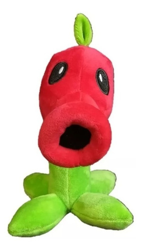 Lanzaguisantes Rojo Plantas Vs Zombies Suave Bordado 24 Cm