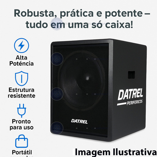 Datrel Caixa Subwoofer 15 Polegadas 400w Rms Ativa