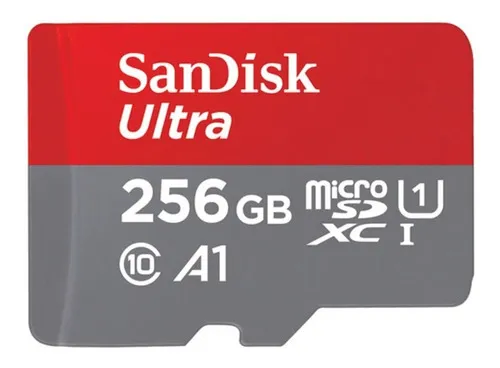 Tarjeta Sandisk Micro Sdxc Ultra de 120 MB/s y 256 GB con adaptador