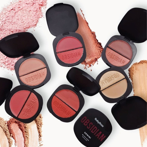 Blush Duo Gemini Linha Obsidian Da Ruby Rose Cor Og06