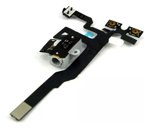 Flex Volumen Jack 3.5mm Silencio Compatible iPhone 4s Negro
