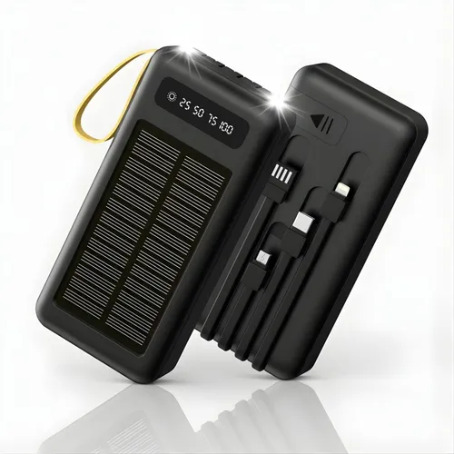 Power Bank 20000mah Alta Capacidade Portátil Solar Display