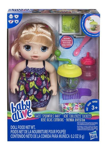 Boneca Baby Alive Papinha Divertida Loira Hasbro