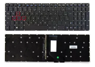 Teclado Retroiluminado Para Acer Aspire Vx15 Vx5-591g Abnt2