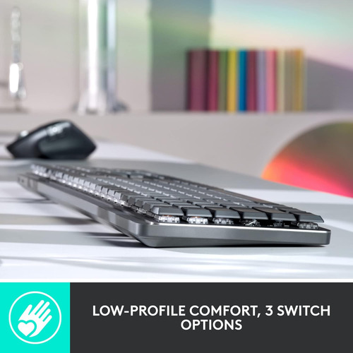 Rendimiento Iluminado Inalámbrico Mecánico Logitech Mx K...