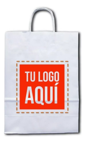 Bolsas Blancas Personalizadas X300  22x10x42 2ca 1co