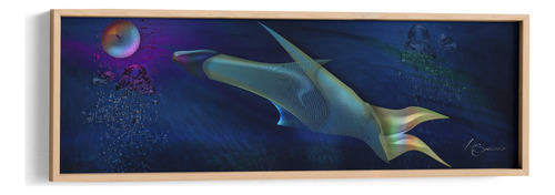 Cuadro Enmarcado Pino Wyrd 2 60x20, Hsaucedo