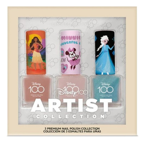 Disney 100 Set 3 Esmaltes Edición Especial Artistas Mix B