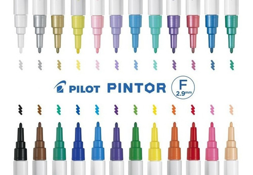 Imagen 4 de 10 de Pack X 3 Marcadores Artísticos Pilot Pintor Trazo 0.7 Mm