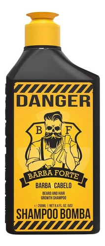  Shampoo Bomba Barba E Cabelo Danger Barba Forte 250ml