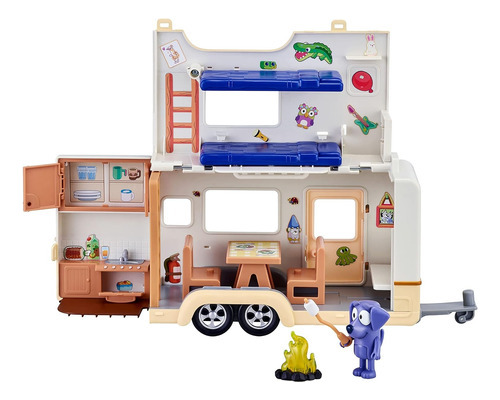 Bluey Set Caravana De Aventuras Casa Rodante C/figura Y Accs