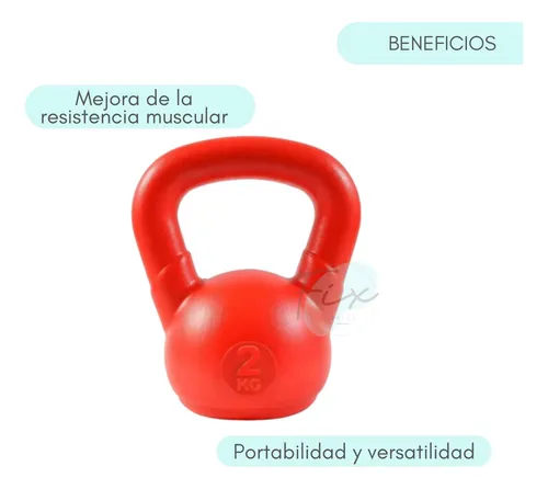 Pesa Rusa Kettlebell Pvc 2k Mir Fitness Mancuerna Funcional