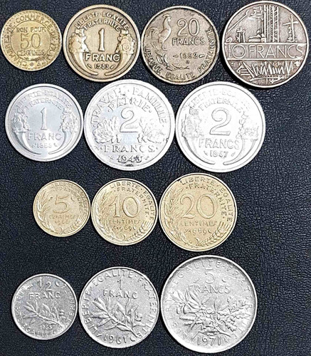 Francia 1924-1975. Set De 13 Piezas Antiguas. Envio Gratis