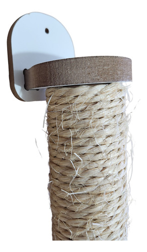 Arranhador Para Gatos De Parede Ronroneria Sisal 60cm Mdf Cor Branco Premium