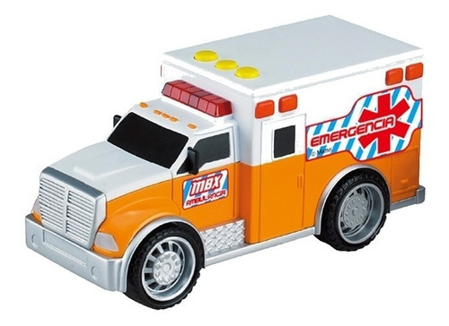 Matchbox Vehiculo De Emergencia Con Sonido Color Blanco Con Naranja Personaje Emergencia
