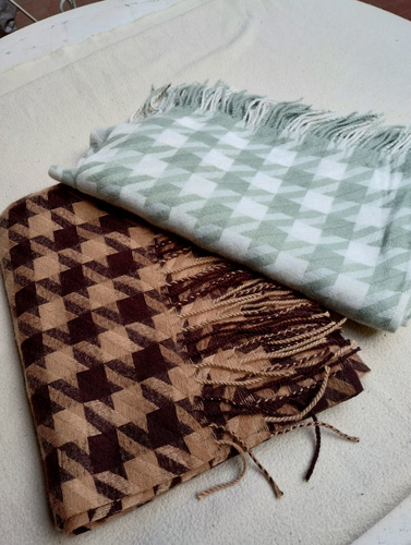 Pashmina Chalina Bufanda Ruana Cashmere Colores Surtidos Varios Cuadrillé 1