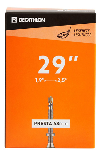 Cámara De Aire Mtb De 29 X 1.9-2.5 Presta 48 Light Decathlon