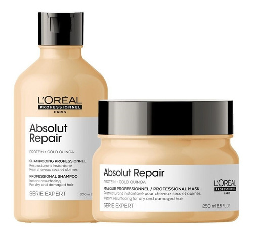 Pack Loreal Pro Absolut Repair Shampoo + Mascara