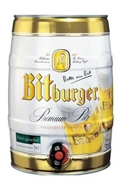 Cerveza Bitburguer Importada De Alemania Barril 5 Lts