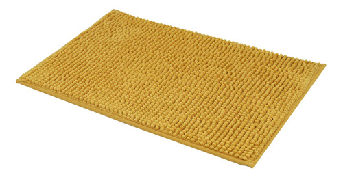 Piso De Baño Chenille 50x80cm Color Amarillo