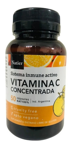 Vitamina C Concentrada | Natier | Antioxidante | X50cáps Sabor Original