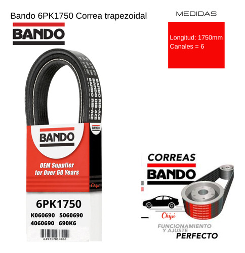 Correa Aire Acond Chevrolet Colorado L5 3.7l 3654/ 2007 2007