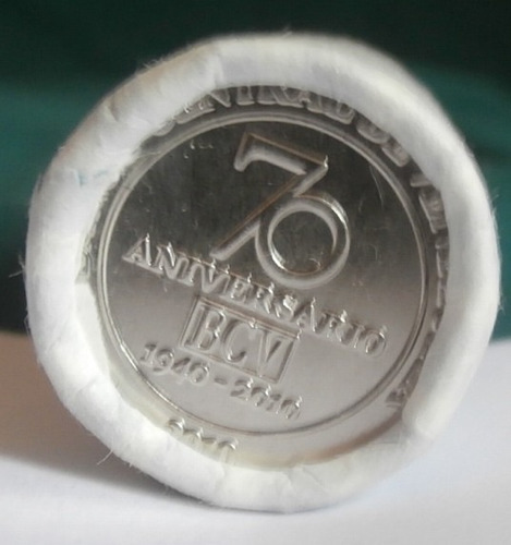 Monedas  Entubadas De 70 Aniversario Del Bcv Unc