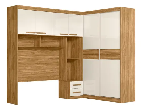 Ropero Placard Respaldo Dormitorio 2 Puertas Corredizas Color Marrón