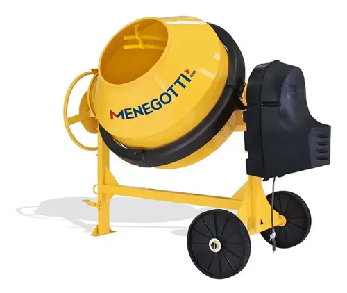 Foto real de Betoneira 400L 2HP Monof e Kit Segur Prime Menegotti