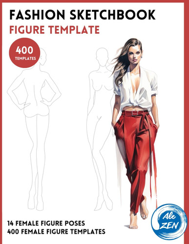 Libro: Fashion Sketchbook Figure Template: 400 Female Figure