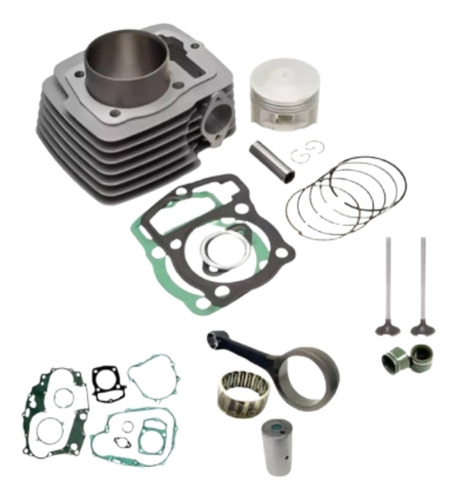 Kit Cilindro Biela Jogo De Junta Dafra Riva 150 Cc