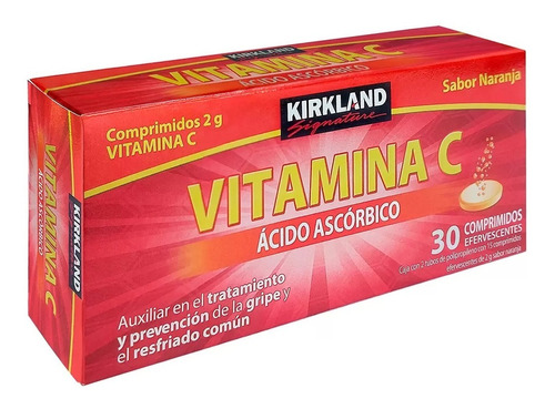 Vitamina C Kirkland Acido Ascorbico 30 Piezas Efervescente 