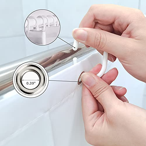 Juego De Cortinas De Ducha Minimalistas Y Ganchos Incluidos