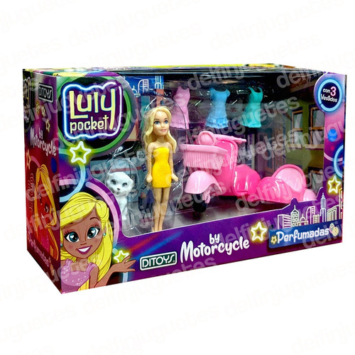 Luly Pocket Perfumadas Muñeca Con Auto Y Accesorios Ditoys