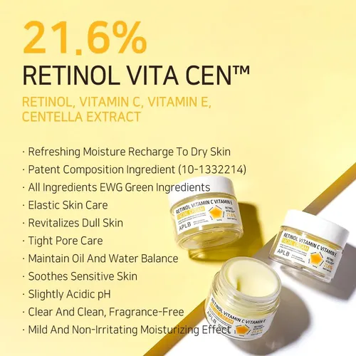 Crema Facial Aplb Retinol Vitamina C Vitamina E | Retinol Vi